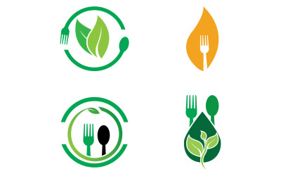 Sağlık gıda logosu şablonu öğesi v28