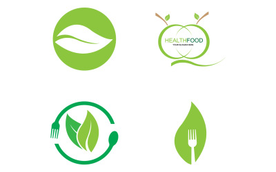Sağlık gıda logosu şablonu öğesi v36