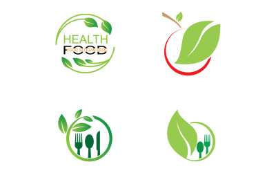 Sağlık gıda logosu şablonu öğesi v6