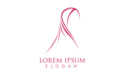 Hijab moeslim icon logo template v1