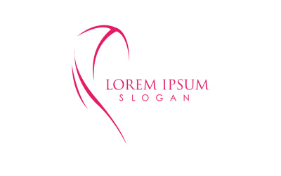 Hijab moeslim icon logo template v4