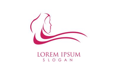 Hijab moeslim pictogram logo sjabloon v36