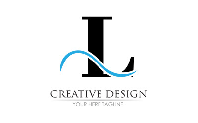 Lettre L nom initial logo vecteur v29