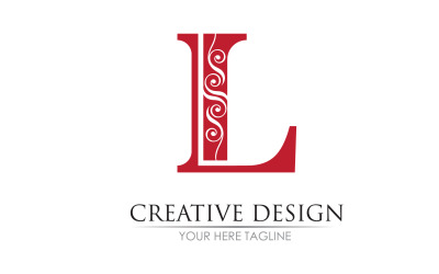 Літера L початкове ім&amp;#39;я логотип вектор v11