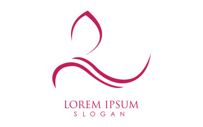 Plantilla de logotipo de icono de Hijab moeslim v25