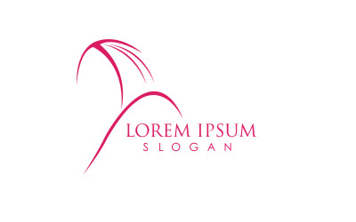 Plantilla de logotipo de icono de Hijab moeslim v3
