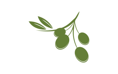 Modelo de logotipo de ícone de azeite de oliva vetor v7