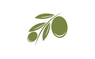 Olja oliv ikon mall logotyp vektor v9