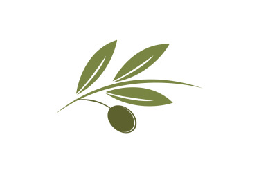 Vector de logotipo de plantilla de icono de oliva de aceite v10