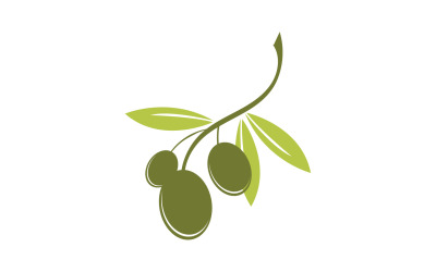 Vector de logotipo de plantilla de icono de oliva de aceite v5