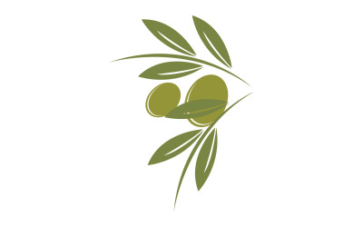 Yağlı zeytin simge şablonu logo vektör v15
