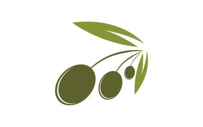 Yağlı zeytin simge şablonu logo vektör v1