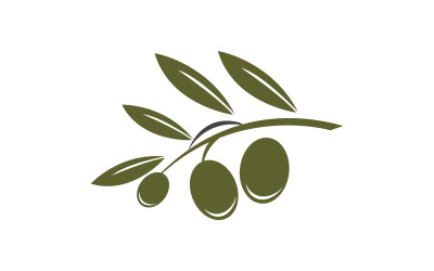 Yağlı zeytin simge şablonu logo vektör v21