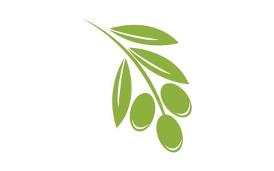 Yağlı zeytin simge şablonu logo vektör v23