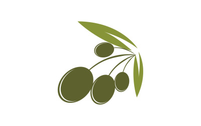 Yağlı zeytin simge şablonu logo vektör v8
