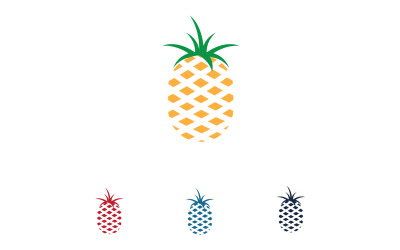 Ananas-Früchte-Logo-Vektor v12
