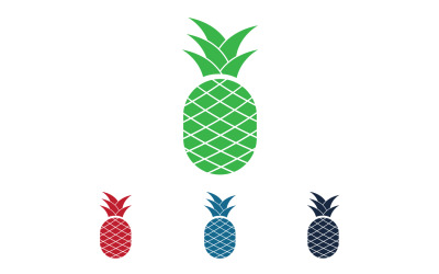 Ananas-Früchte-Logo-Vektor v17