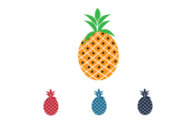 Ananas-Früchte-Logo-Vektor v29