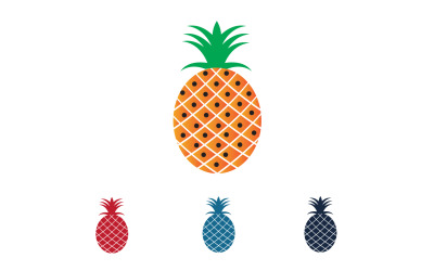 Ananas-Früchte-Logo-Vektor v31