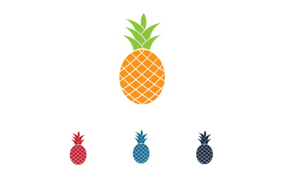 Ananas-Früchte-Logo-Vektor v37