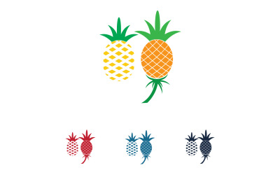 Ananas-Früchte-Logo-Vektor v56