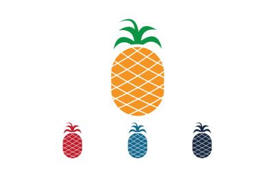 Ananas fruit logo vector v22