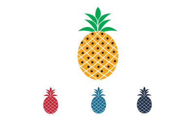 Ananas fruit logo vector v26