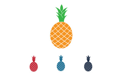 Ananas fruit logo vector v34