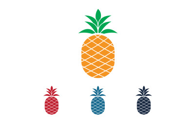 Ananas frukt logotyp vektor v18