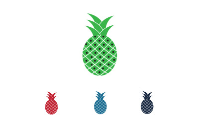Ananas frukt logotyp vektor v25
