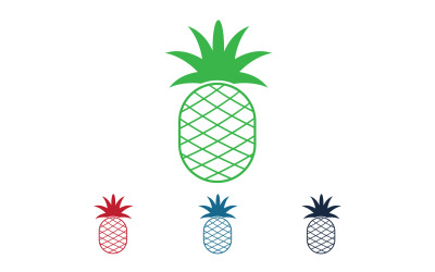Ananas frukt logotyp vektor v2