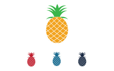 Ananas frukt logotyp vektor v39