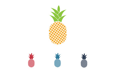 Ananas frukt logotyp vektor v42