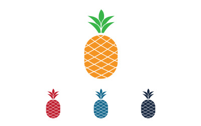 Ananász gyümölcsök logó vektor v21