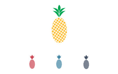 Ananász gyümölcsök logó vektor v43