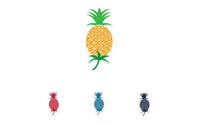 Ananász gyümölcsök logó vektor v48