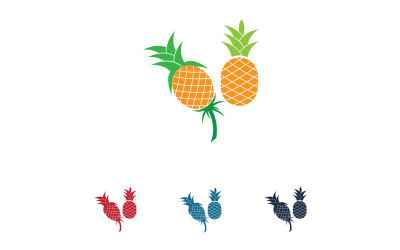 Ananász gyümölcsök logó vektor v51