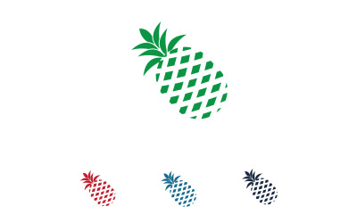Pineapple fruits logo vector v10