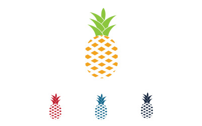 Pineapple fruits logo vector v11