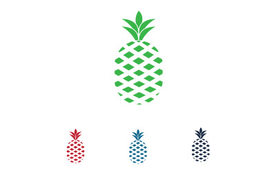 Pineapple fruits logo vector v13