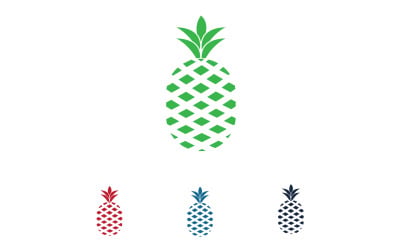 Pineapple fruits logo vector v13