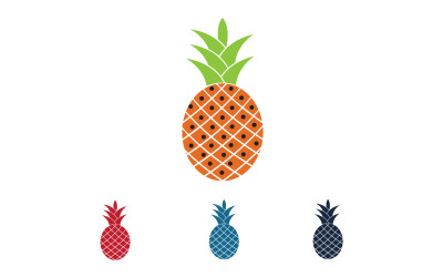 Pineapple fruits logo vector v27