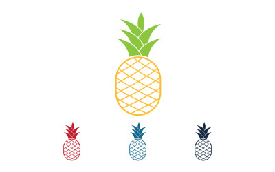 Pineapple fruits logo vector v3