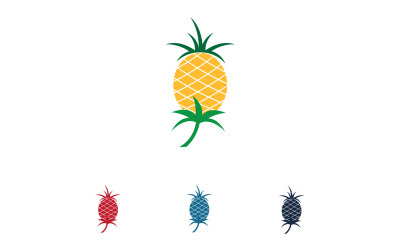 Pineapple fruits logo vector v47
