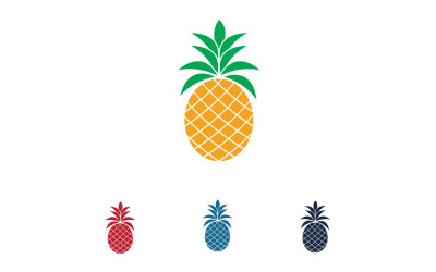 Vecteur de logo de fruits d&amp;#39;ananas v36
