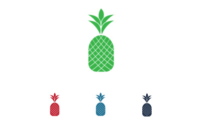 Vecteur de logo de fruits d&amp;#39;ananas v46