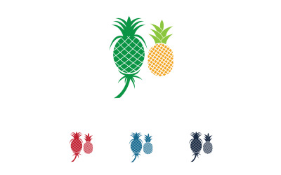 Vecteur de logo de fruits d&amp;#39;ananas v54