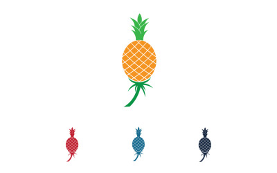 Vecteur de logo de fruits d&amp;#39;ananas v58