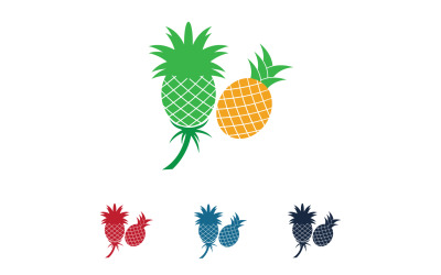 Vector de logotipo de frutas de piña v49