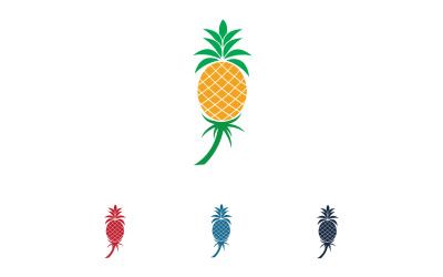Vector de logotipo de frutas de piña v60